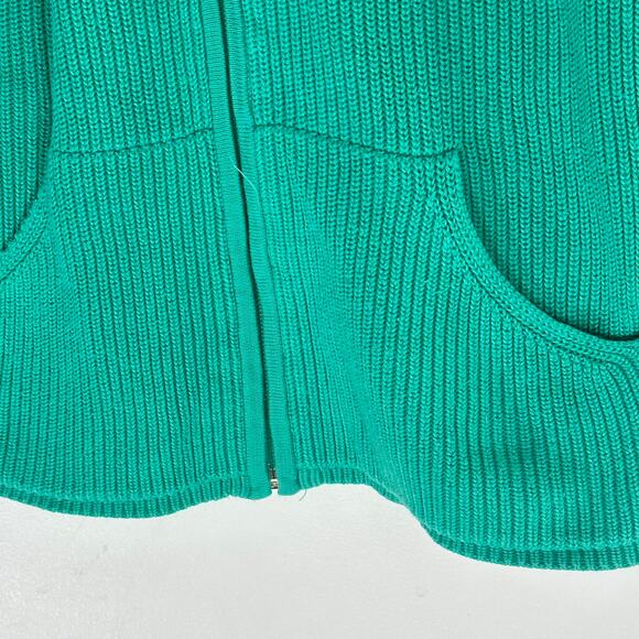 Ralph Lauren Sport Green Teal Cotton Cardigan - Women's Small - Picture 2 of 7